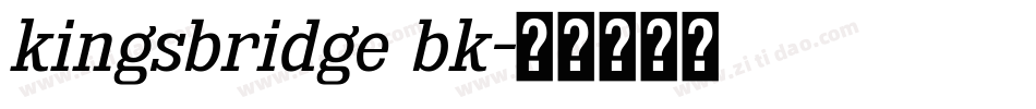kingsbridge bk字体转换
